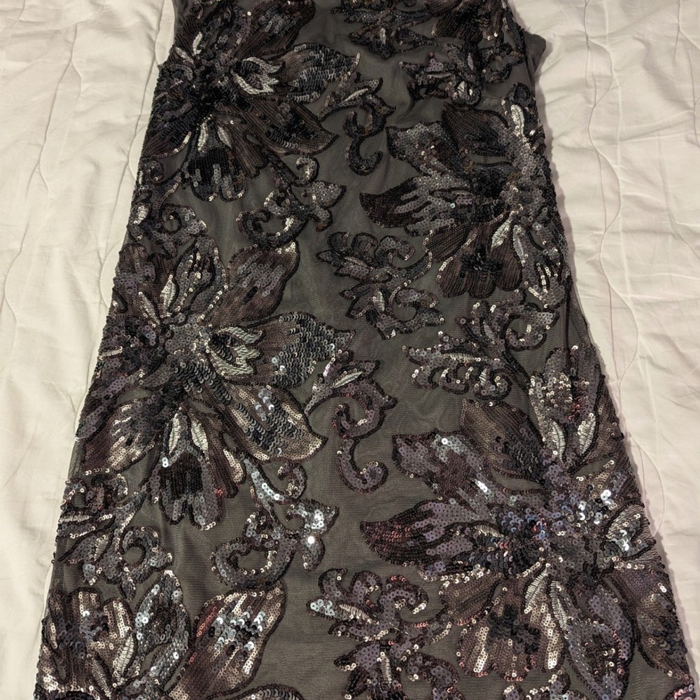 Black and white market Cocktail Dress size 8P sequin new - Picture 4 of 10